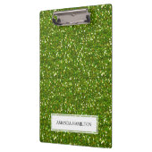 Luxury Green Greenery Glitter voeg jouw naam toe Klembord (Links)