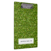 Luxury Green Greenery Glitter voeg jouw naam toe Klembord (Rechts)