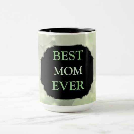 Luxury Green Sparkly "Best Mam Ever"-ontwerp Mok (Midden)