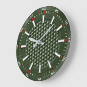 Luxury Green Textured Modern Forest Green Grote Klok (Hoek)