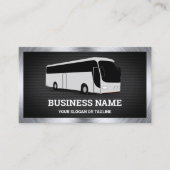 Luxury Grey Bus Sightsee Tours Travel Agent Visitekaartje (Voorkant)