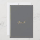 Luxury grey gold glitter classy Save the Date  Kaart (Achterkant)