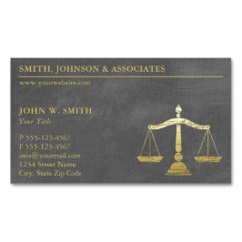 Luxury Grey Lawyer Scales of Justice Gold Kijk Magnetisch Visitekaartje