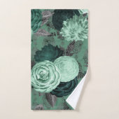 LUXURY GROEN FLORAL HAMPTON TOWEL SET BAD HANDDOEK (Handdoek)