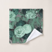 LUXURY GROEN FLORAL HAMPTON TOWEL SET BAD HANDDOEK (Wasdoekje)