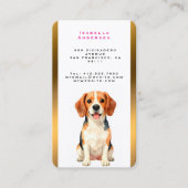 Luxury Grooming Dog Personalized Modern Collection Visitekaartje (Voorkant)