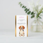 Luxury Grooming Dog Personalized Modern Collection Visitekaartje (Staand voorkant)