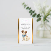 Luxury Grooming Dog Personalized Trendy Collection Visitekaartje (Staand voorkant)