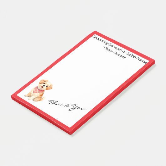 Luxury Grooming Pet Personalized Modern Collection Post-it® Notes (Schuin)