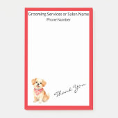 Luxury Grooming Pet Personalized Modern Collection Post-it® Notes (Voorkant)