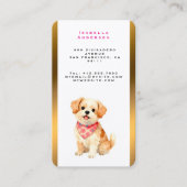 Luxury Grooming Pet Personalized Modern Collection Visitekaartje (Voorkant)