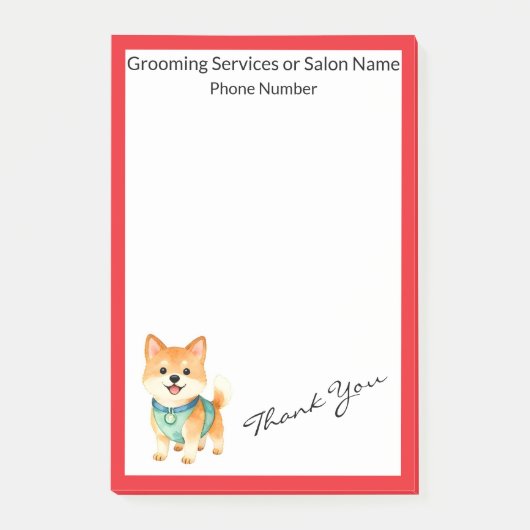 Luxury Grooming Pet Personalized Trendy Collection Post-it® Notes (Voorkant)