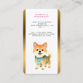 Luxury Grooming Pet Personalized Trendy Collection Visitekaartje (Voorkant)