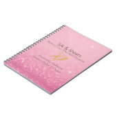 Luxury Hair Studio | Roze Glitters en Gouden Logo  Notitieboek (Linkerzijde)