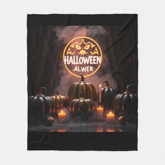 Luxury Halloween Fleece Blanket 2025 🎃🖤 (Voorkant)