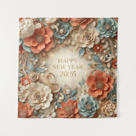 luxury happy new year 2026 party backdrop wandkleed