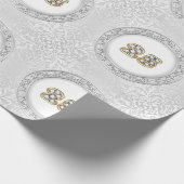 Luxury Happy Silver 25th Jubileum Cadeaupapier (Hoek)