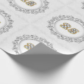 Luxury Happy Silver 25th Jubileum Cadeaupapier (Hoek)