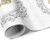 Luxury Happy Silver 25th Jubileum Cadeaupapier (Rol Hoek)