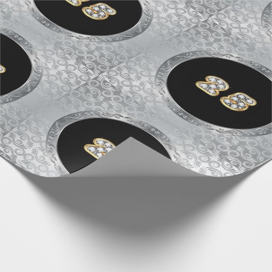 Luxury Happy Silver 25th Jubileum Cadeaupapier (Hoek)