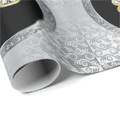 Luxury Happy Silver 25th Jubileum Cadeaupapier (Rol Hoek)