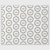 Luxury Happy Silver 25th Jubileum Cadeaupapier (Vlak)