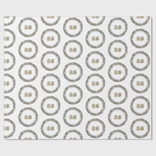 Luxury Happy Silver 25th Jubileum Cadeaupapier (Vlak)