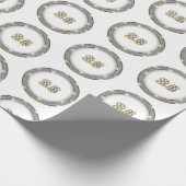Luxury Happy Silver 25th Jubileum Cadeaupapier (Hoek)