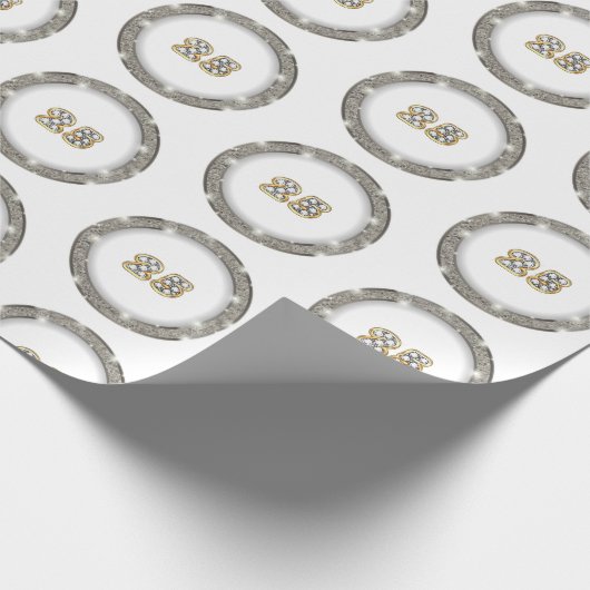 Luxury Happy Silver 25th Jubileum Cadeaupapier (Hoek)