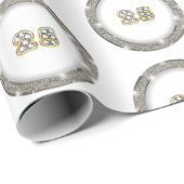 Luxury Happy Silver 25th Jubileum Cadeaupapier (Rol Hoek)