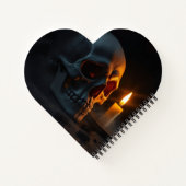 Luxury Haunted Skull Halloween Spiral Notebook Notitieboek (Achterkant)