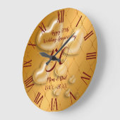 Luxury Heart Happy Gold 50e Jubileum Grote Klok (Hoek)