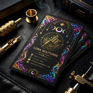 Luxury Hemels Tatoeage Studio Mystieke Maan Tatoea Visitekaartje