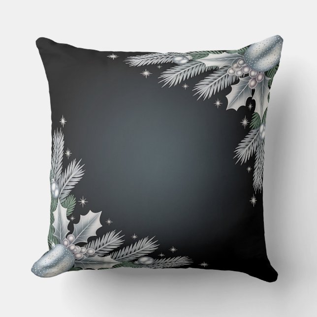 Luxury Holiday Pillow – Snowflake Design Kussen (Voorkant)