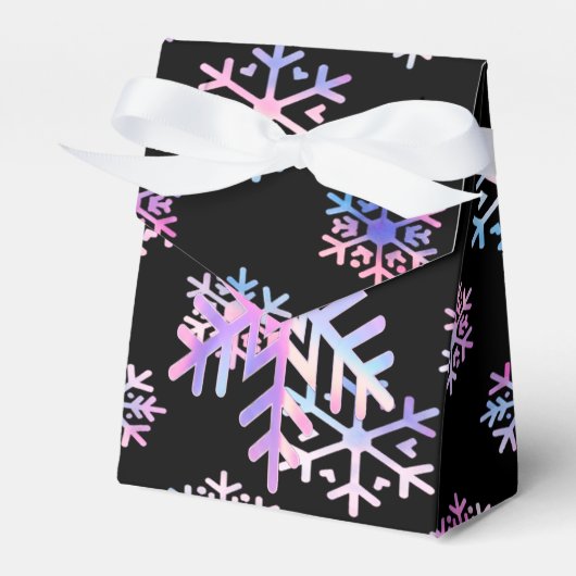 Luxury Holographic Snowflake Christmas Collection Bedankdoosjes (Voorkant Zijde)