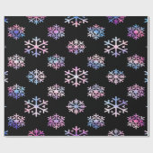 Luxury Holographic Snowflake Christmas Collection Cadeaupapier (Vlak)