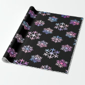 Luxury Holographic Snowflake Christmas Collection Cadeaupapier (Uitgerold)