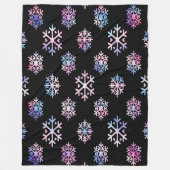 Luxury Holographic Snowflake Christmas Collection  Fleece Deken (Voorkant)
