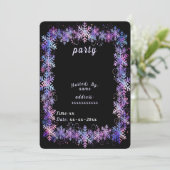 Luxury Holographic Snowflake Christmas Collection Kaart (Staand voorkant)