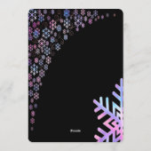 Luxury Holographic Snowflake Christmas Collection Kaart (Achterkant)
