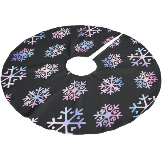 Luxury Holographic Snowflake Christmas Collection Kerstboom Rok (Gekanteld)
