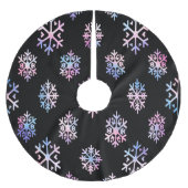 Luxury Holographic Snowflake Christmas Collection Kerstboom Rok (Voorkant)