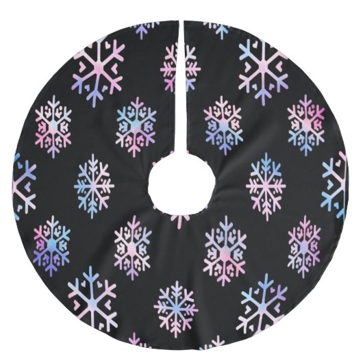 Luxury Holographic Snowflake Christmas Collection Kerstboom Rok (Voorkant)