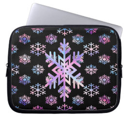 Luxury Holographic Snowflake Christmas Collection  Laptop Sleeve