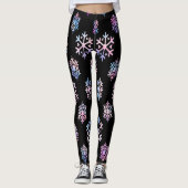 Luxury Holographic Snowflake Christmas Collection Leggings (Voorkant)