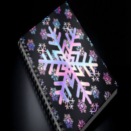 Luxury Holographic Snowflake Christmas Collection Notitieboek