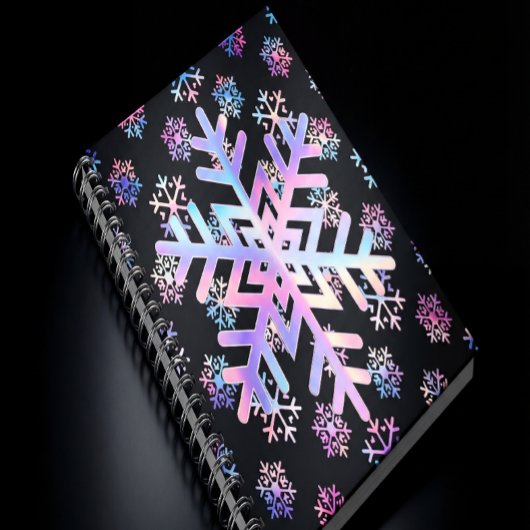 Luxury Holographic Snowflake Christmas Collection Notitieboek
