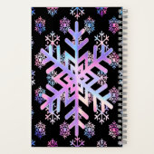 Luxury Holographic Snowflake Christmas Collection Notitieboek (Achterkant)