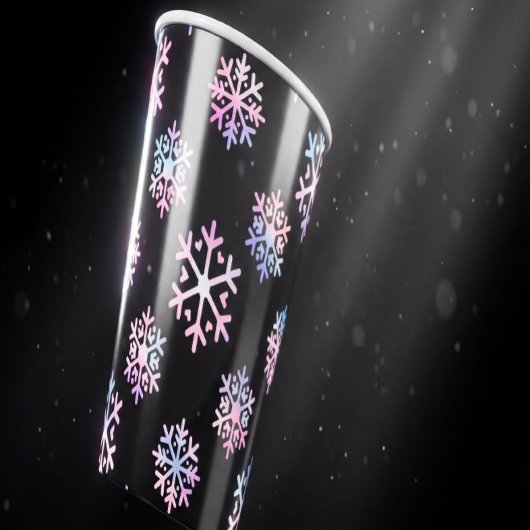 Luxury Holographic Snowflake Christmas Collection Papieren Bekers