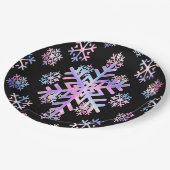Luxury Holographic Snowflake Christmas Collection Papieren Bordje (Gekanteld)